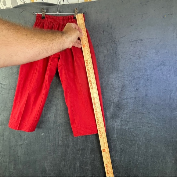 Kids Red Martial Arts Gi Top and pants set (size 000 translates to child medium) - Picture 7 of 9